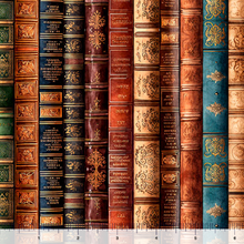 Load image into Gallery viewer, QT Fabrics - Book Club - Book Spine Stripe - 1/2 YARD CUT
