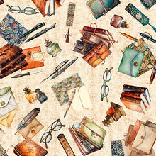 Load image into Gallery viewer, QT Fabrics - Book Club - Letter Vignettes - 1/2 YARD CUT
