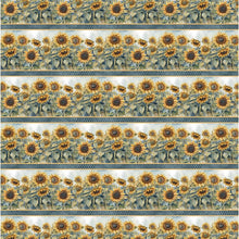 Load image into Gallery viewer, Wilmington Prints - Sunkissed - Sunflowers Multi Repeating Stripe - 1/2 YARD CUT
