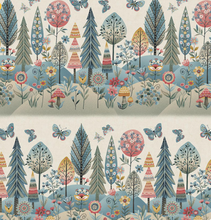 Load image into Gallery viewer, Henry Glass - Norwegian Forest - Forest Border Stripe - 1/2 YARD CUT
