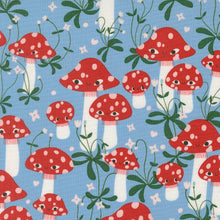 Load image into Gallery viewer, Moda Fabrics - Funny Valentine - Mushrooms Sky - 1/2 YARD CUT
