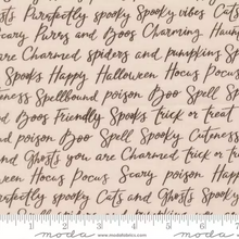 Load image into Gallery viewer, Moda Fabrics - Purrs and Boos - Happy Halloween - Moonbeam - 1/2 YARD CUT
