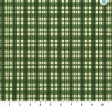 Load image into Gallery viewer, Wilmington Prints - Cardinal Charm - Green and Cream Plaid - 1/2 YARD CUT
