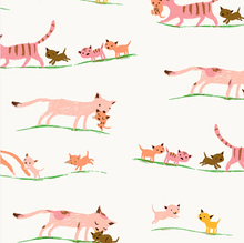 Load image into Gallery viewer, Windham Fabrics - Heather Ross Studio Edit - Marching Cats - 1/2 YARD CUT
