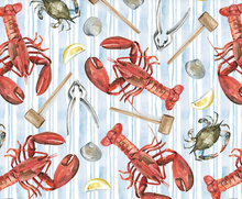 Load image into Gallery viewer, Blank Quilting - Seaside Boil - Lobsters, Crabs &amp; Clams - 1/2 YARD CUT
