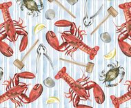Blank Quilting - Seaside Boil - Lobsters, Crabs & Clams - 1/2 YARD CUT