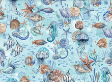 Load image into Gallery viewer, Blank Quilting - Seatopia - Underwater Scene - 1/2 YARD CUT
