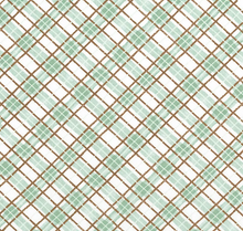 Load image into Gallery viewer, Wilmington Prints - Woodland Whimsy - Plaid - White/Teal - 1/2 YARD CUT
