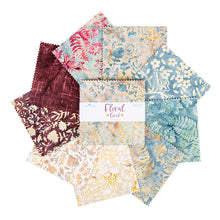 Load image into Gallery viewer, Riley Blake - Expressions Batiks - Floral Grid Old China - 5” Stacker
