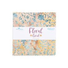 Load image into Gallery viewer, Riley Blake - Expressions Batiks - Floral Grid Old China - 5” Stacker
