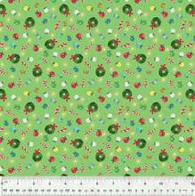 Load image into Gallery viewer, Windham Fabrics - Christmas Village - Ornaments - Light Green - 1/2 YARD CUT
