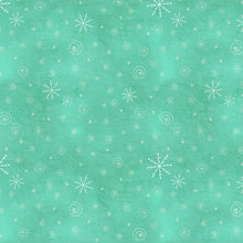 Load image into Gallery viewer, Windham Fabrics - A Very Terri Christmas - Snow Flurries - Turquoise - 1/2 YARD CUT

