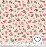 Load image into Gallery viewer, Windham Fabrics - Forest Fruits - Snails Pale Pink - 1/2 YARD CUT
