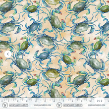 Load image into Gallery viewer, Windham Fabrics - Ocean Life - Crab Consortium - 1/2 YARD CUT
