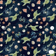 Load image into Gallery viewer, Windham Fabrics - Ocean Life - Undersea Life - Deep - 1/2 YARD CUT
