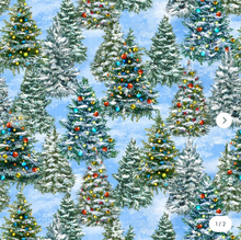 Load image into Gallery viewer, Windham Fabrics - Winter Wonder - Tree Farm - MADE WITH PUFF - 1/2 YARD CUT
