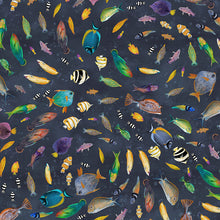 Load image into Gallery viewer, Windham Fabrics - Deep Blue - Shoal of Fish - 1/2 YARD CUT
