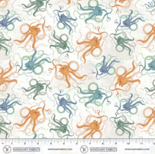 Load image into Gallery viewer, Windham Fabrics - Deep Blue - Octopodes - Foam - 1/2 YARD CUT
