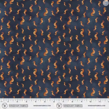 Load image into Gallery viewer, Windham Fabrics - Deep Blue - Seahorses - Deep Blue - 1/2 YARD CUT
