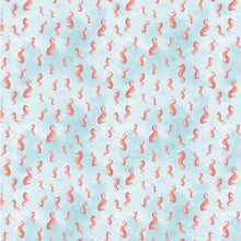 Load image into Gallery viewer, Windham Fabrics - Deep Blue - Seahorses - Aqua - 1/2 YARD CUT
