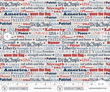 Load image into Gallery viewer, Windham Fabrics - American Tribute - Voices of Valor White - 1/2 YARD CUT
