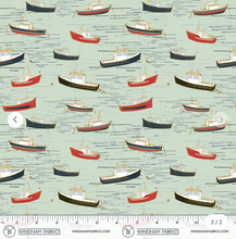 Load image into Gallery viewer, Windham Fabrics - Rocky Coast - Bonnie Boats - 1/2 YARD CUT

