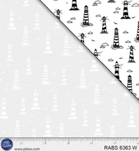 Load image into Gallery viewer, P&amp;B Fabrics - Ramblings by the Sea - Lighthouse Beacons - 1/2 YARD CUT
