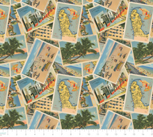 Load image into Gallery viewer, Camelot Fabrics - Palm Paradise - Florida Postcards - 1/2 YARD CUT
