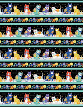 Load image into Gallery viewer, Wilmington Prints - Fe-Line Frisky - Repeating Stripe - 1/2 YARD CUT
