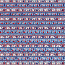 Load image into Gallery viewer, Studio E - Star-Spangled Beach - Chambray Stripe - 1/2 YARD CUT
