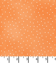 Load image into Gallery viewer, Maywood Studio - Beautiful Basics - Tangerine Scatter Dot - 1/2 YARD CUT
