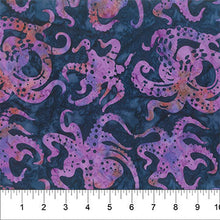 Load image into Gallery viewer, Figo - Banyan Batiks - Octopus Oasis - Navy - 1/2 YARD CUT
