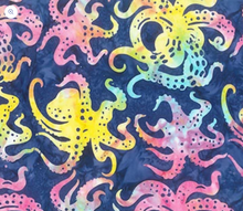 Load image into Gallery viewer, Figo - Banyan Batiks - Octopus Oasis - Dark Blue - 1/2 YARD CUT
