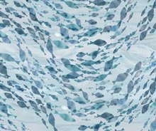 Load image into Gallery viewer, Studio E - Drop in the Ocean - Fish School - 1/2 YARD CUT
