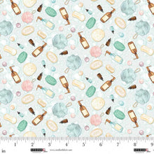 Load image into Gallery viewer, Studio E - Bathing Bonnies - Toiletries - 1/2 YARD CUT
