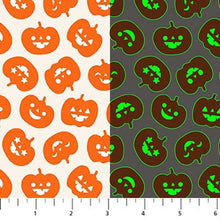 Load image into Gallery viewer, Figo - Sweet Treats - Pumpkins - GLOW IN THE DARK - 1/2 YARD CUT
