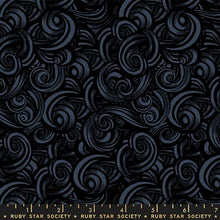 Load image into Gallery viewer, Ruby Star Society - Fireglow - Smoke - Black - 1/2 YARD CUT
