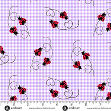 Load image into Gallery viewer, Andover Prints - Little Ladies - Twin Treasures - Lilac - 1/2 YARD CUT
