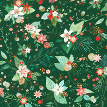 Load image into Gallery viewer, Robert Kaufman - Festive Fauna - Holly - Floral - 1/2 YARD
