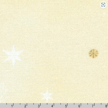Load image into Gallery viewer, Robert Kaufman - Festive Fauna - Snowflakes - Metallic Natural - 1/2 YARD
