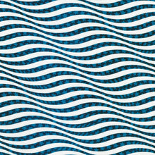 Load image into Gallery viewer, Robert Kaufman - Freedom Flight - Wavy Stripes, Stars - Blue - 1/2 YARD CUT
