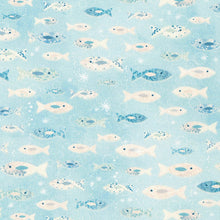 Load image into Gallery viewer, Robert Kaufman - Marine Delights - Fish Coastal Fog - 1/2 YARD CUT

