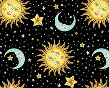 Load image into Gallery viewer, Blank Quilting - Ink Chronicles - Sun, Moon and Stars - 1/2 YARD CUT
