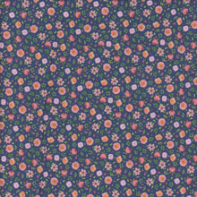 Load image into Gallery viewer, Blank Quilting - Bows and Blooms - Flower Heads - Navy - 1/2 YARD CUT
