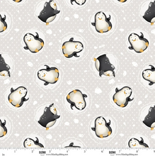 Load image into Gallery viewer, Blank Quilting - Snowmates - Penguin Toss - 1/2 YARD CUT
