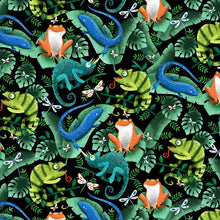 Load image into Gallery viewer, Timeless Treasures - Geckos, Frogs &amp; Lizards - 1/2 YARD CUT
