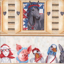 Load image into Gallery viewer, Blank Quilting - Dressed Up on the Farm - Border Stripe - 1/2 YARD CUT
