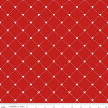 Load image into Gallery viewer, Riley Blake - Take Heart - Heart Cross Red - 1/2 YARD CUT
