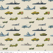 Load image into Gallery viewer, Riley Blake - Letters From Home - Transport Khaki - 1/2 YARD CUT
