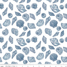 Load image into Gallery viewer, Riley Blake - Ocean Oasis - Seashells White - 1/2 YARD CUT
